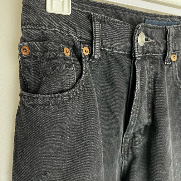 AéRopostale, 90s baggy jeans Women’s Size 0 Black distressed - Picture 2 of 8